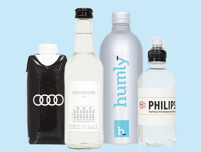 Custom label bottled water