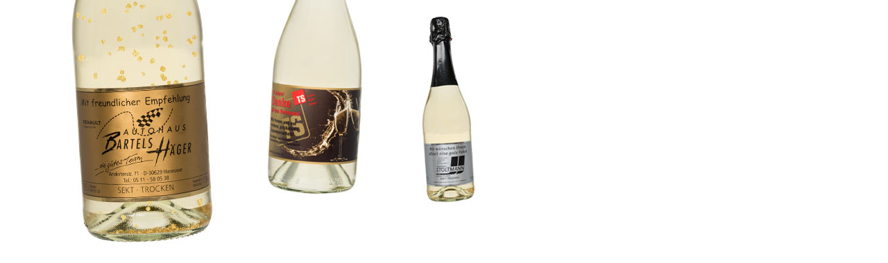 Personalized custom label and logo Secco Vino Frizzante 75cl. bottle