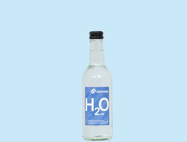 Custom label glass water bottle 33 cl. 2