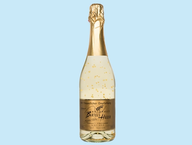 Custom label Secco Gold 75 cl. bottle 1