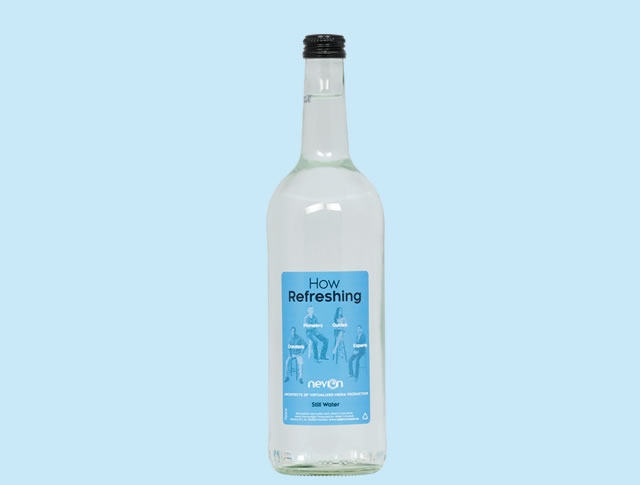 Custom label glass water bottle 75 cl. 2